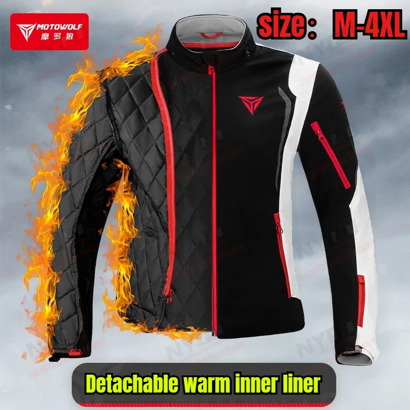 MOTOWOLF Windproof Motorcycle Jacket Men Waterproof Breathable Warm Winter Riding Jacket for Outdoor Commute
MOTOWOLF Windproof Motorcycle Jacket Men Waterproof Breathable Warm Winter Riding Jacket for Outdoor Commute