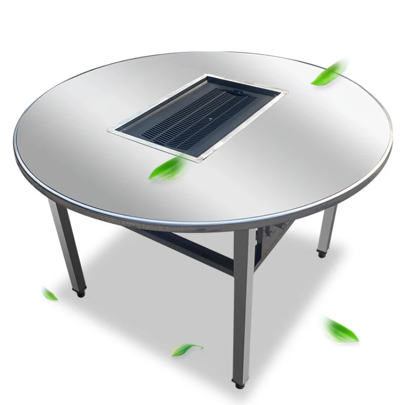 Self service barbecue table, commercial outdoor courtyard smokeless barbecue table, stainless steel charcoal round table
Self service barbecue table, commercial outdoor courtyard smokeless barbecue table, stainless steel charcoal round table