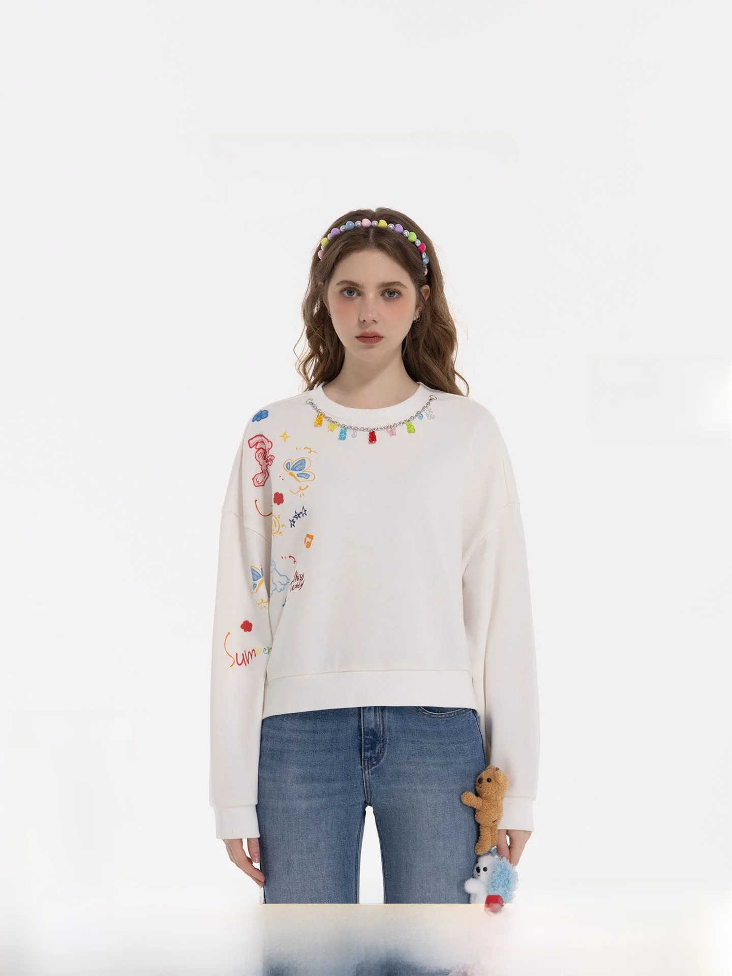Sweet Fre round Ne Long Sve Hoodie Ladies Print Oversized Comfortable Polyester Cotton Blend Spring New Arrival
Sweet Fre round Ne Long Sve Hoodie Ladies Print Oversized Comfortable Polyester Cotton Blend Spring New Arrival