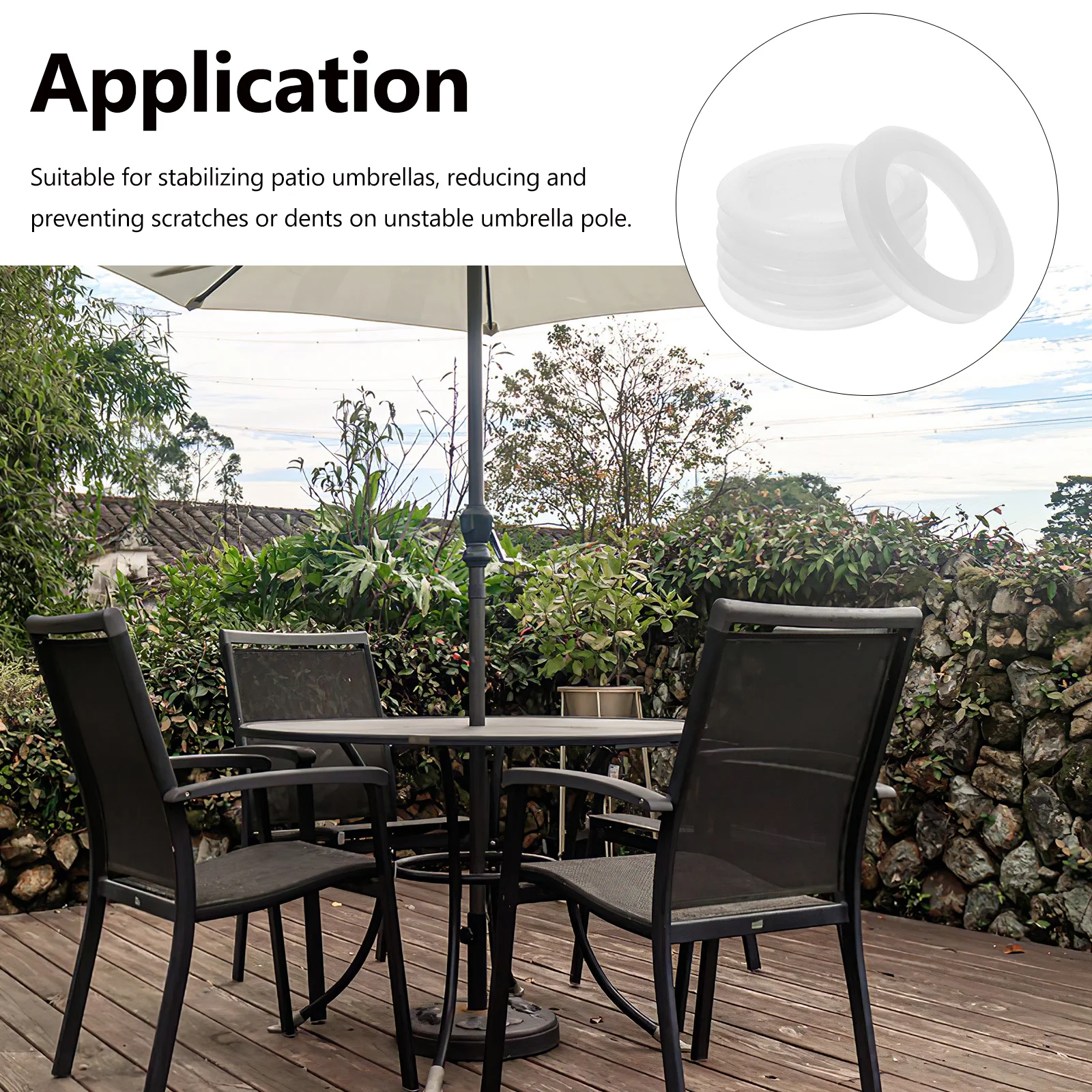 4Pcs Premium Table Umbrella Hole Rings Silicone Outdoor Parasol Ring Non-Slip Shade Mounting Accessory Deck Furniture Repair Kit
4Pcs Premium Table Umbrella Hole Rings Silicone Outdoor Parasol Ring Non-Slip Shade Mounting Accessory Deck Furniture Repair Kit