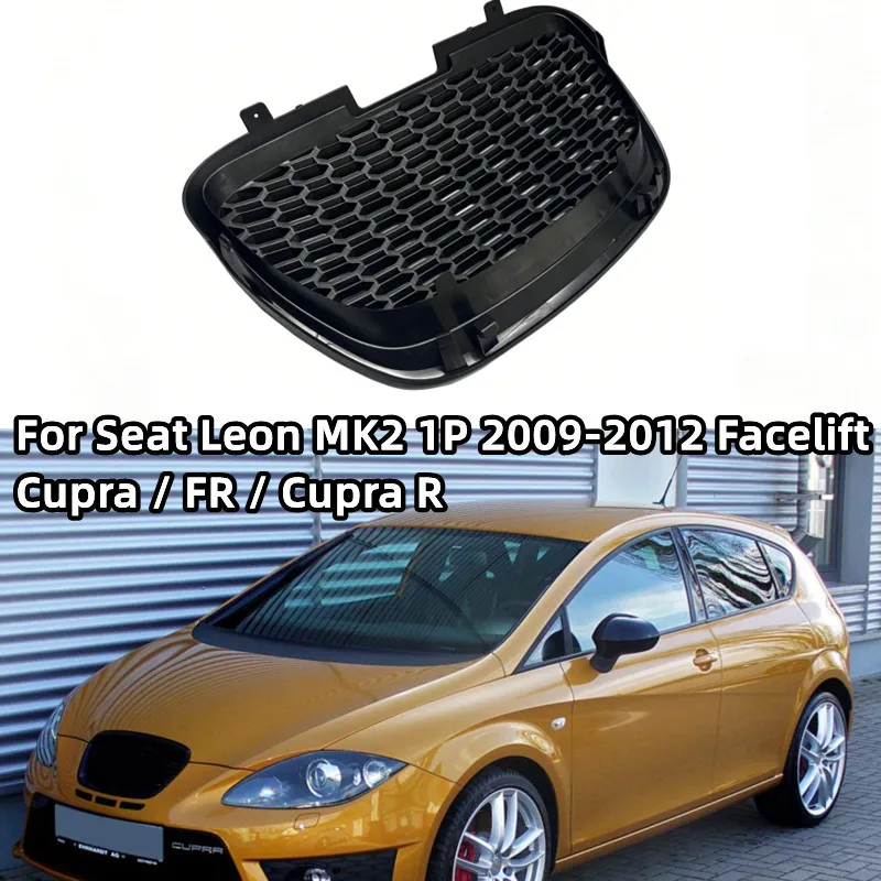 Honeycomb Front Bumper Grille for Seat Leon II 1P Facelift 2009-2012 Matte Black Mesh Debadged Badgeless Front Grill w/o Emble
Honeycomb Front Bumper Grille for Seat Leon II 1P Facelift 2009-2012 Matte Black Mesh Debadged Badgeless Front Grill w/o Emble