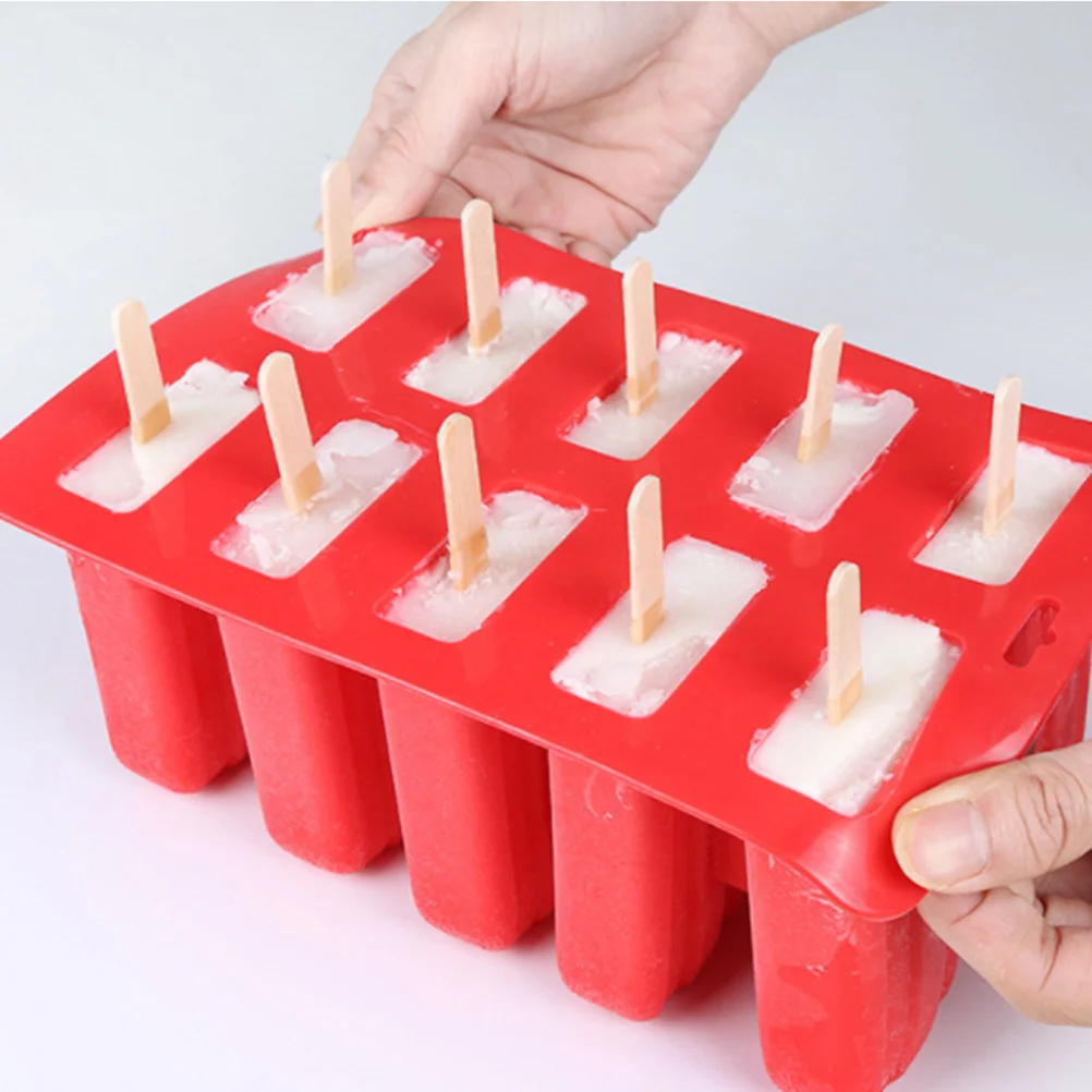 10 Grids Silicone Popsicle Mold Red Lightweight Safe for Home Kitchen Easy Clean Reusable Ice Cream Maker Cool Summer Fun
10 Grids Silicone Popsicle Mold Red Lightweight Safe for Home Kitchen Easy Clean Reusable Ice Cream Maker Cool Summer Fun