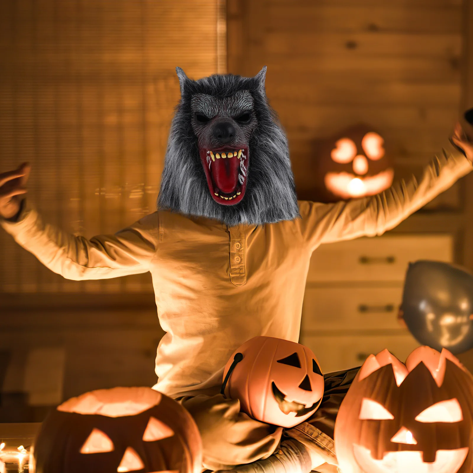 Breathable Wolf Head Mask Halloween Cosplay Full Cover Scary Lightweight Mask for Adult Party Masquerade Performance Animal
Breathable Wolf Head Mask Halloween Cosplay Full Cover Scary Lightweight Mask for Adult Party Masquerade Performance Animal