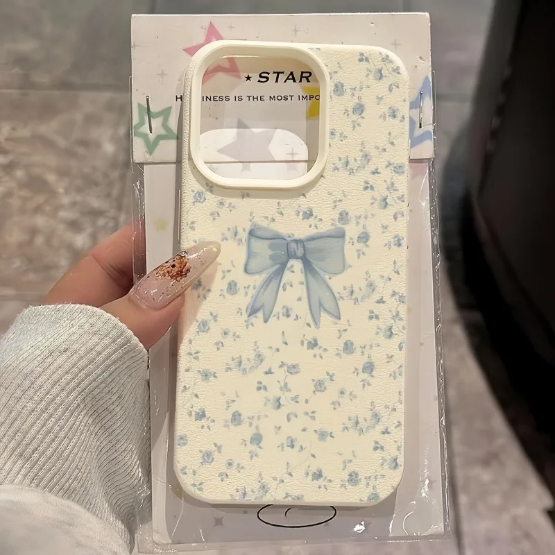 Blue Bow Cute Flowers TPU Phone Case For iPhone 17 Pro Max 17 Air 16 Plus 15 Pro Max 14 11 13 12 Fashion Girl Soft Back Cover
Blue Bow Cute Flowers TPU Phone Case For iPhone 17 Pro Max 17 Air 16 Plus 15 Pro Max 14 11 13 12 Fashion Girl Soft Back Cover