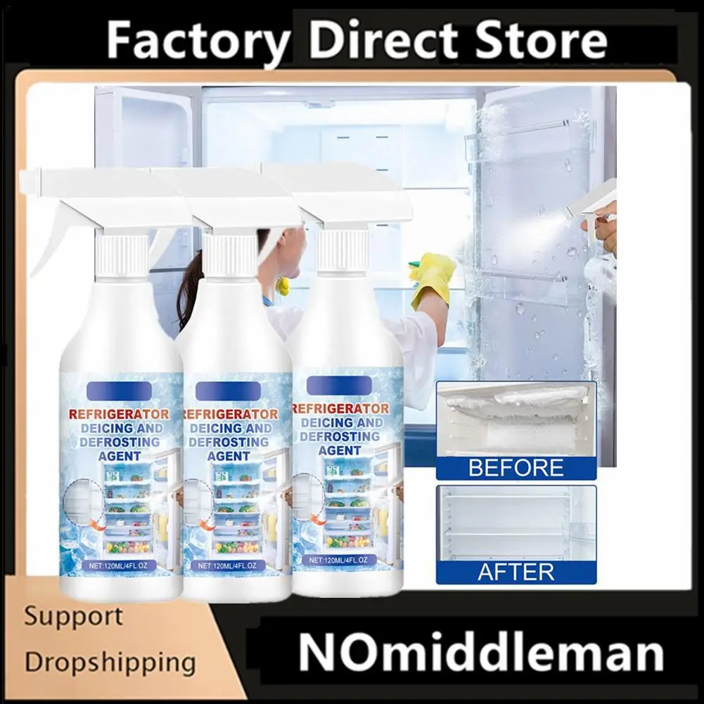 3Pcs Refrigerator Cleaner Spray Ice Layer Remover Frost Prevention Cooling Enhancement Fridge Defrosting Agent
3Pcs Refrigerator Cleaner Spray Ice Layer Remover Frost Prevention Cooling Enhancement Fridge Defrosting Agent