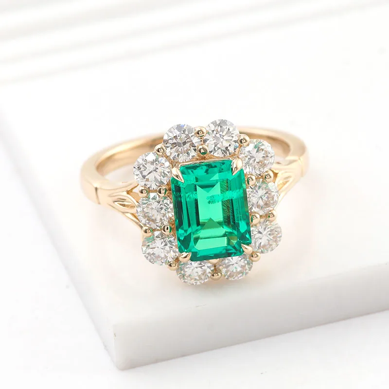 Обручальное кольцо Provence Halo, золото 14K18K, зеленый изумруд, огранка, лабораторный драгоценный камень DEF/VS, лабораторный браслет с бриллиантами, индивидуальный заказ
Обручальное кольцо Provence Halo, золото 14K18K, зеленый изумруд, огранка, лабораторный драгоценный камень DEF/VS, лабораторный браслет с бриллиантами, индивидуальный заказ