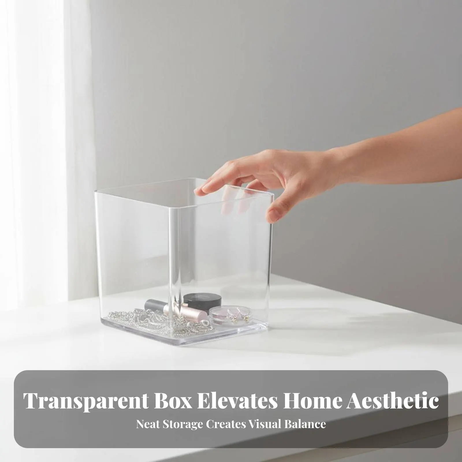 Transparent Box with Hinged Lid Multipurpose Clear Acrylic Box Acrylic Storage Container Contaminant-Barrier Proof Square
Transparent Box with Hinged Lid Multipurpose Clear Acrylic Box Acrylic Storage Container Contaminant-Barrier Proof Square