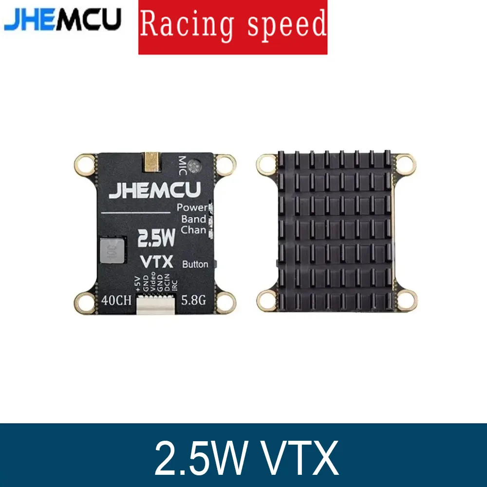 JHEMCU 2,5 Вт, 5,8 ГГц, 40 каналов, регулируемый передатчик FPV со встроенным микрофоном и радиатором для радиоуправляемого самолета, большой радиус действия 2-6S, 30x30 м
JHEMCU 2,5 Вт, 5,8 ГГц, 40 каналов, регулируемый передатчик FPV со встроенным микрофоном и радиатором для радиоуправляемого самолета, большой радиус действия 2-6S, 30x30 м