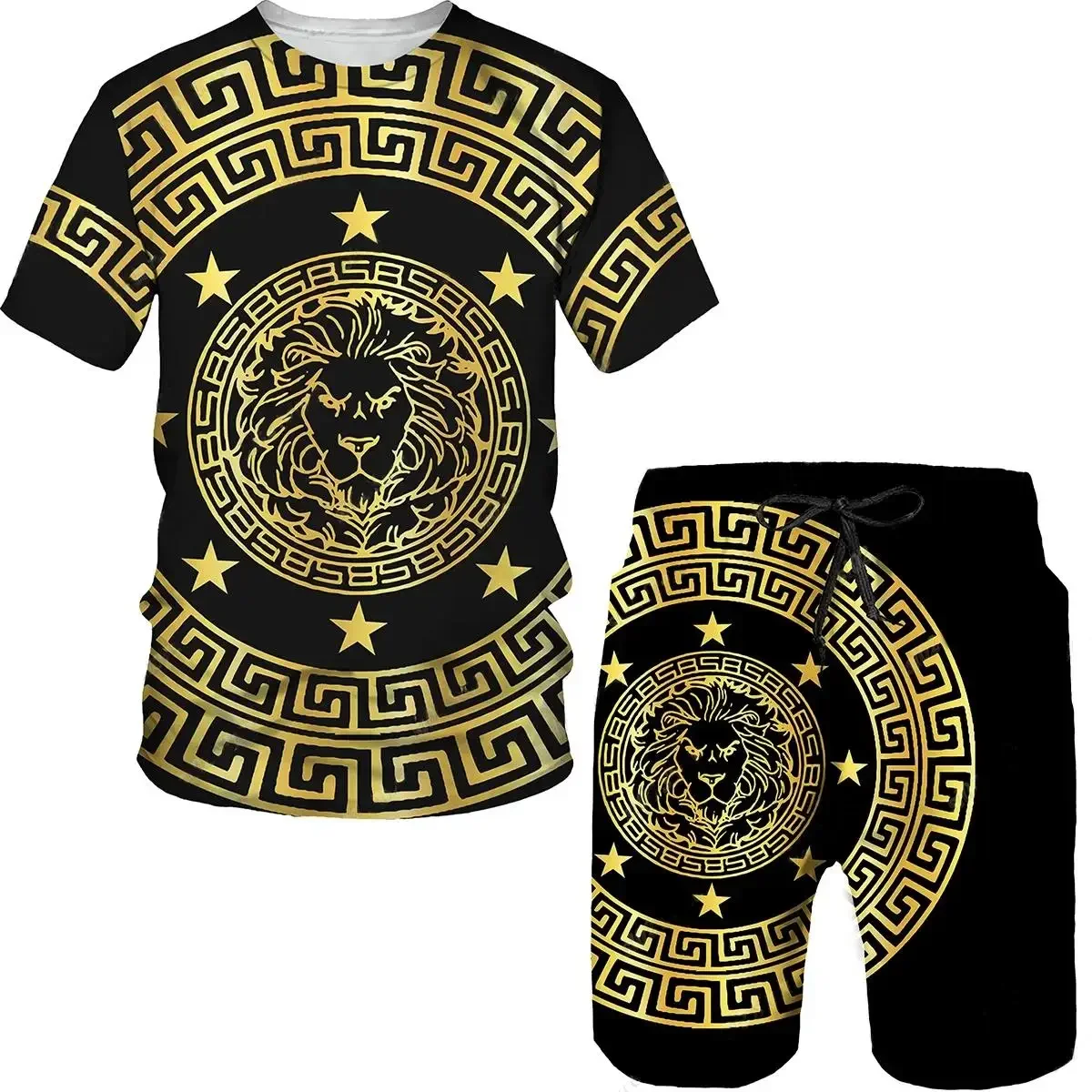 Men's Tracksuit Set 3D Print T-shirt 2 Piece Outfits Summer Sportswear Streetwear Luxury Fashion Short Sleeve Pullover Oversized
Men's Tracksuit Set 3D Print T-shirt 2 Piece Outfits Summer Sportswear Streetwear Luxury Fashion Short Sleeve Pullover Oversized