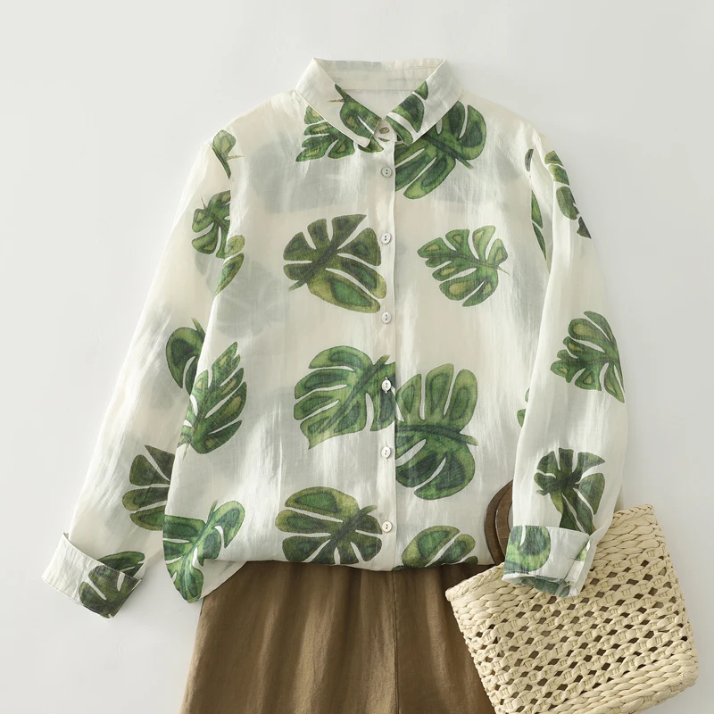 Retro Hong Kong Sle Long Sve Loose Printed Collar Commute irt Versatile Top for plus Size Women Autumn Cotton Lin...
Retro Hong Kong Sle Long Sve Loose Printed Collar Commute irt Versatile Top for plus Size Women Autumn Cotton Lin...