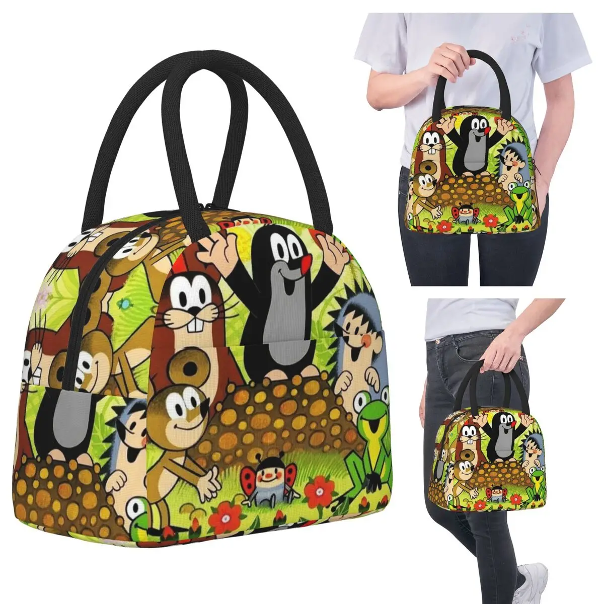 Cute Happy Mole Krtek Lunch Bags Insulated Bento Box Waterproof Lunch Tote Resuable Picnic Bags Cooler Bag for Woman Girl Office
Cute Happy Mole Krtek Lunch Bags Insulated Bento Box Waterproof Lunch Tote Resuable Picnic Bags Cooler Bag for Woman Girl Office