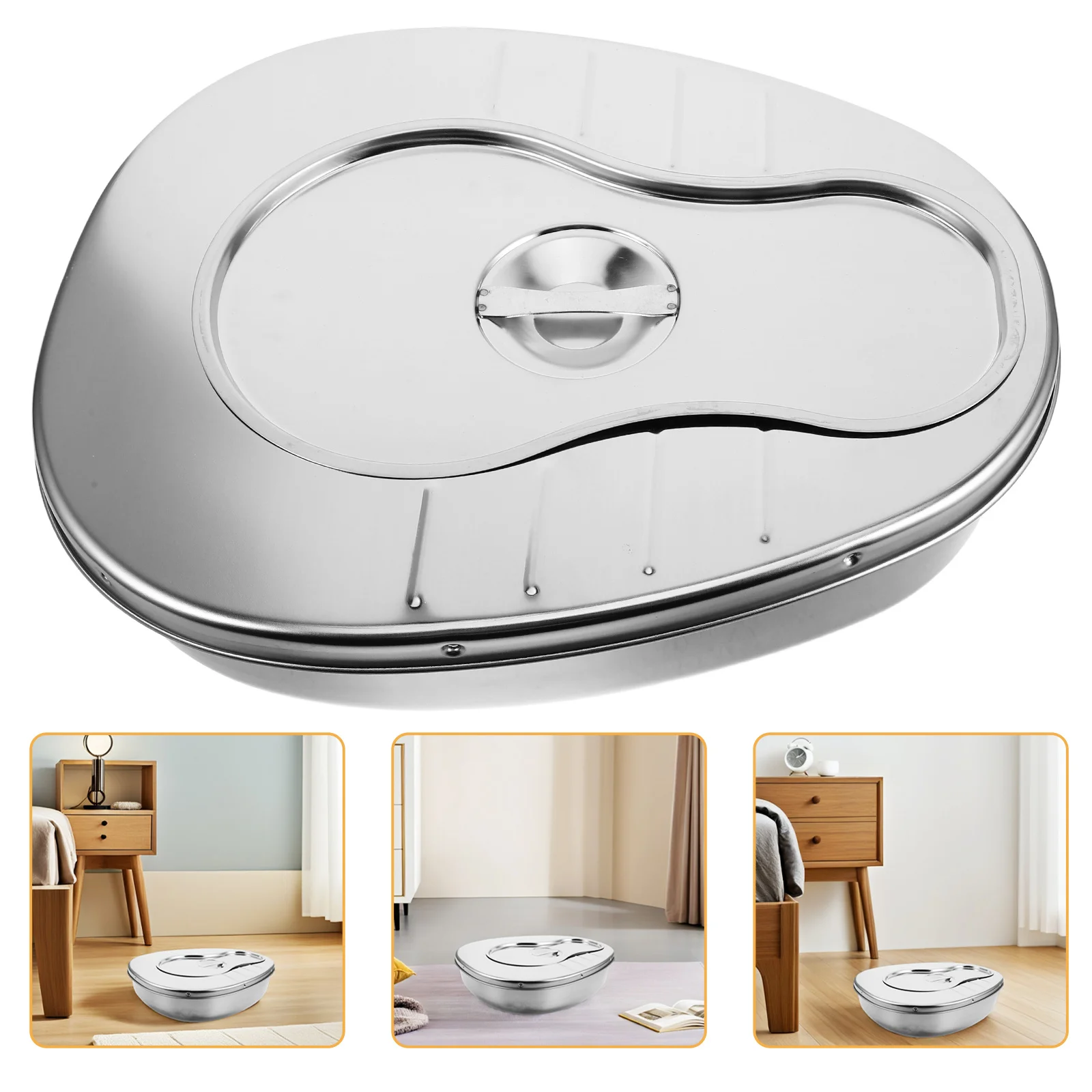 Stainless Steel Bedpan Large Capacity Lid Smell Prevention Portable Bedside Commode Toilet Elderly Bedridden Patients Home
Stainless Steel Bedpan Large Capacity Lid Smell Prevention Portable Bedside Commode Toilet Elderly Bedridden Patients Home