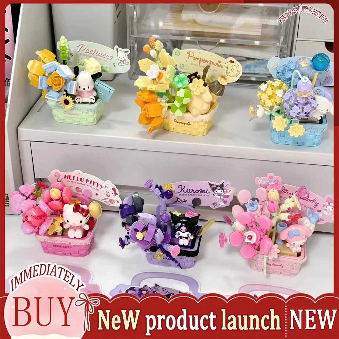 AREAX Wonder Moon Sanrio Flower Basket Building Block Blind Box Hello Kitty Kuromi Cinnamoroll Desktop Decor New Year Gift
AREAX Wonder Moon Sanrio Flower Basket Building Block Blind Box Hello Kitty Kuromi Cinnamoroll Desktop Decor New Year Gift