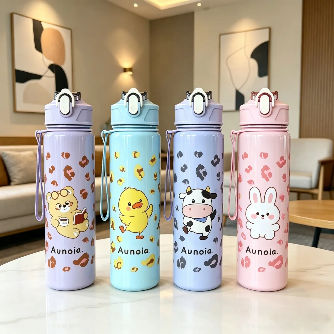 Cute Animal Pattern Water Bottle, Durable Reusable, Trendy Lovely Design, Lightweight Original Travel Kettle, Sturdy Plastic Cup
Cute Animal Pattern Water Bottle, Durable Reusable, Trendy Lovely Design, Lightweight Original Travel Kettle, Sturdy Plastic Cup