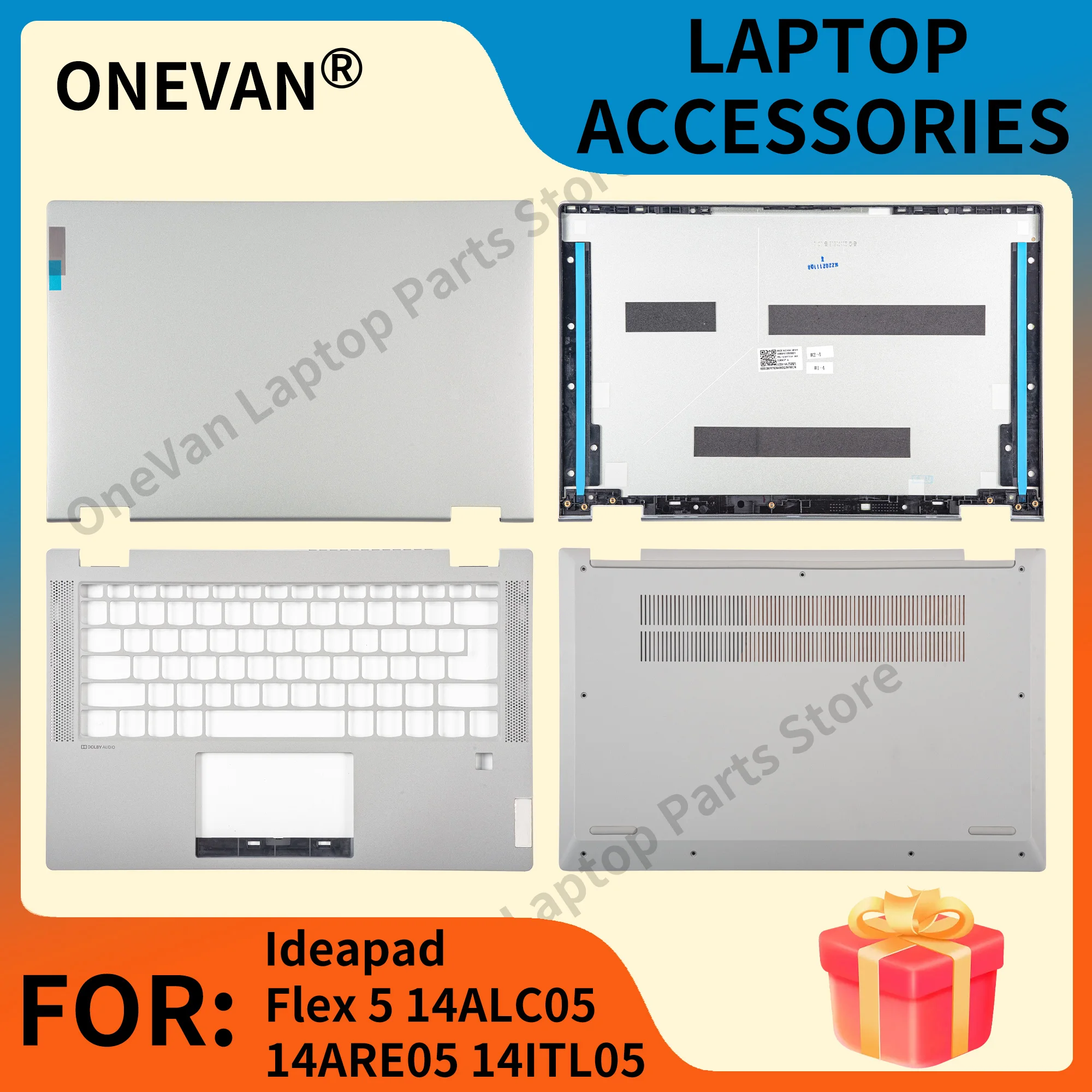 Laptop Parts For Ideapad Flex 5 14ALC05 14ARE05 14ITL05 Laptop LCD Back Cover Top Cover Palmrest Bottom Cover Replacement Case
Laptop Parts For Ideapad Flex 5 14ALC05 14ARE05 14ITL05 Laptop LCD Back Cover Top Cover Palmrest Bottom Cover Replacement Case