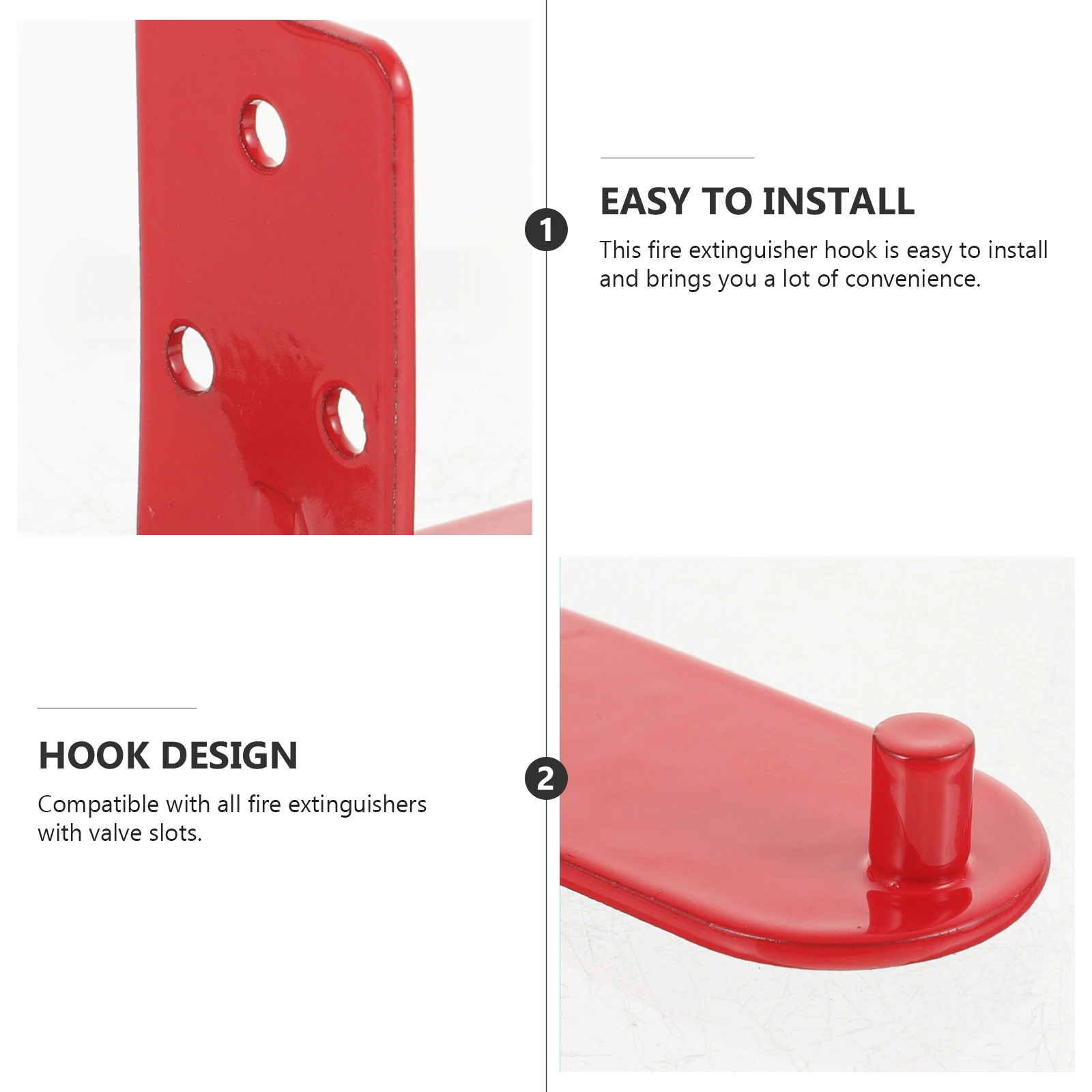 4pcs Fire Hook Durable Metal Wall Mount Bracket Smooth Surface Universal Bracket For Fire Extinguisher Home Supplies
4pcs Fire Hook Durable Metal Wall Mount Bracket Smooth Surface Universal Bracket For Fire Extinguisher Home Supplies