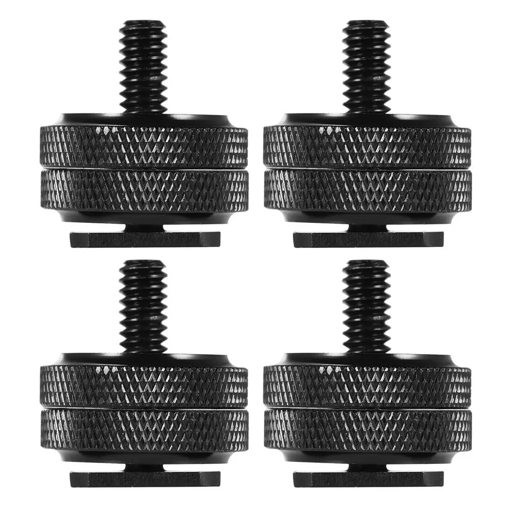 4PCS Camera Mount Tripod Screw Hot Shoe Adapter Black Aluminum DSLR Enhanced Durability Practical Use
4PCS Camera Mount Tripod Screw Hot Shoe Adapter Black Aluminum DSLR Enhanced Durability Practical Use