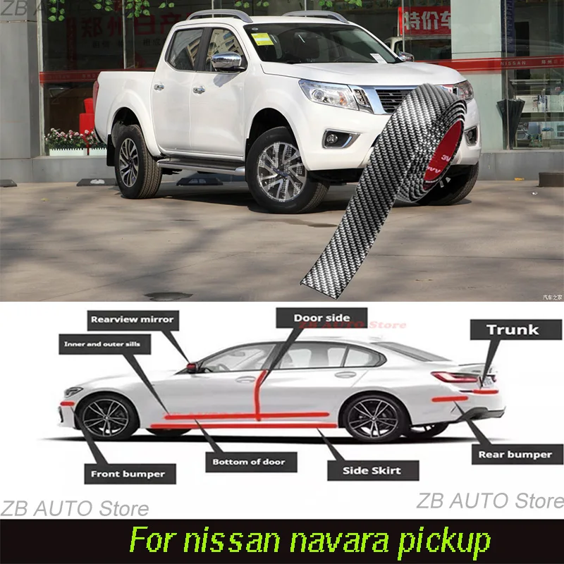 For Nissan Navara Pickup Strong adhesive bumper strip, front and rear lip side skirts, collision and scratch resistant suitable
For Nissan Navara Pickup Strong adhesive bumper strip, front and rear lip side skirts, collision and scratch resistant suitable