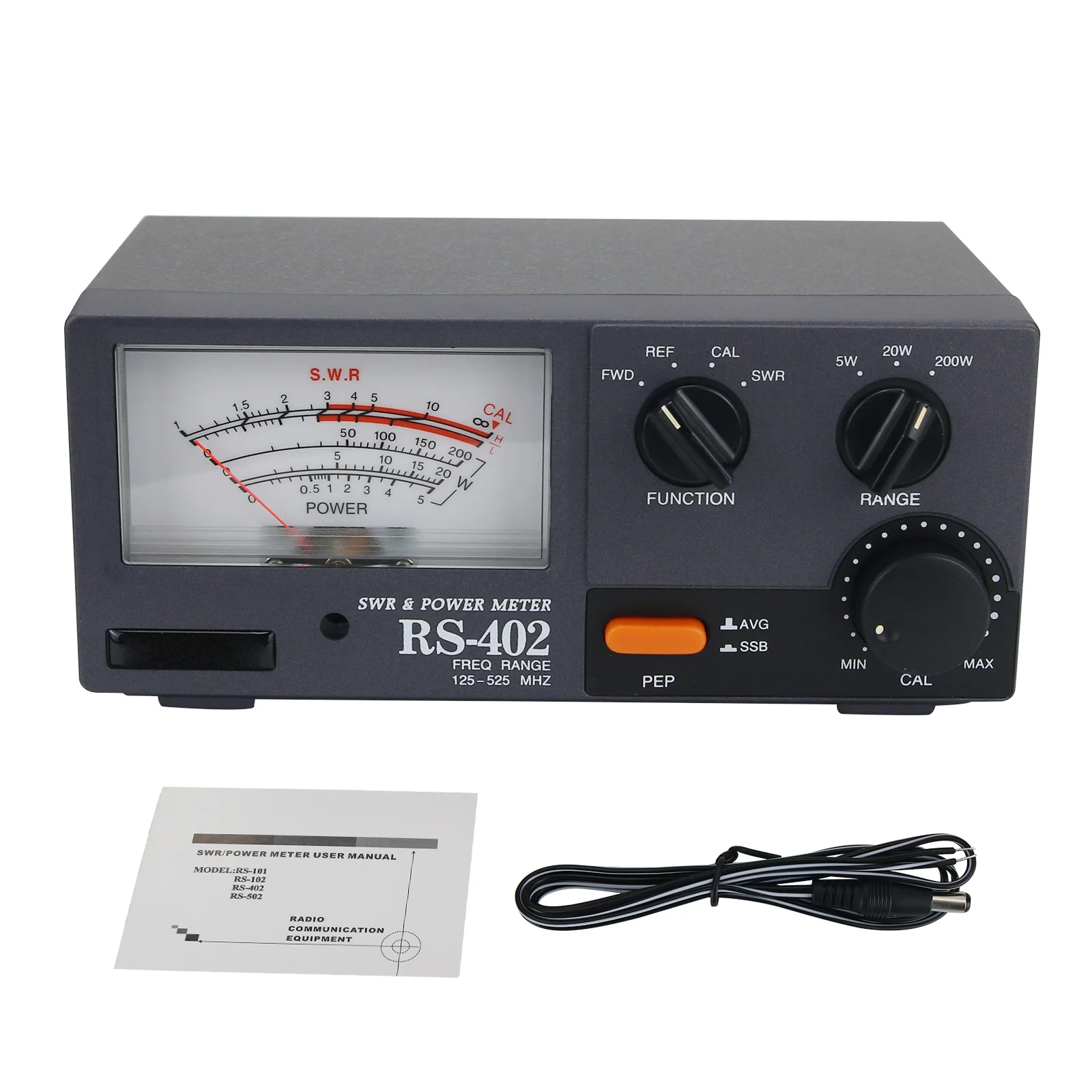 RS-402 Power Meter 125-525MHz 200W SWR Watt Meter With Large Meter Display
RS-402 Power Meter 125-525MHz 200W SWR Watt Meter With Large Meter Display
