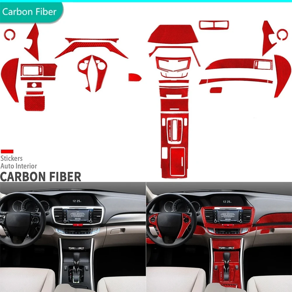 40Pcs Red Carbon Fiber Set Full Interior Central Control Dash Gear Shift Trim Kits For Honda Accord 2013 2014 2015 2016 2017
40Pcs Red Carbon Fiber Set Full Interior Central Control Dash Gear Shift Trim Kits For Honda Accord 2013 2014 2015 2016 2017