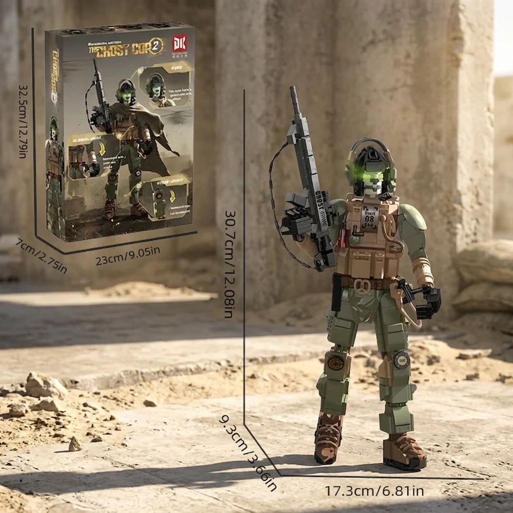 798PCS Lurking Soldier Building Blocks Military War Ghost Sniper Assault Cop Model Bricks Desktop Decor Holiday Gift For Adults
798PCS Lurking Soldier Building Blocks Military War Ghost Sniper Assault Cop Model Bricks Desktop Decor Holiday Gift For Adults