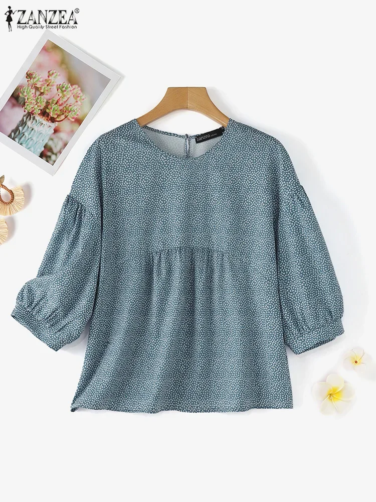 ZANZEA Women Summer Blouse 2025 Fashion 3/4 Lantern Sleeve Korean Tops Loose Floral Print Tunic Shirt Loose Pleated Blusas Femme
ZANZEA Women Summer Blouse 2025 Fashion 3/4 Lantern Sleeve Korean Tops Loose Floral Print Tunic Shirt Loose Pleated Blusas Femme