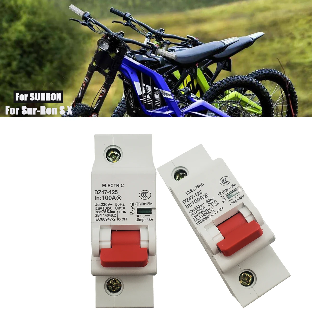 Battery Protect Circuit Breaker Positive Negative Switch Short Circuit For Sur-Ron Sur Ron Surron X S LightBee Off-Road Electrie
Battery Protect Circuit Breaker Positive Negative Switch Short Circuit For Sur-Ron Sur Ron Surron X S LightBee Off-Road Electrie