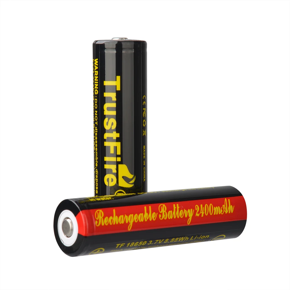 TrustFire 18650 2400mAh Rechargeable Battery High Capacity 3.7V Li-ion Battery 65mm For ALL Flashlight Torch Headlamp Battery
TrustFire 18650 2400mAh Rechargeable Battery High Capacity 3.7V Li-ion Battery 65mm For ALL Flashlight Torch Headlamp Battery
