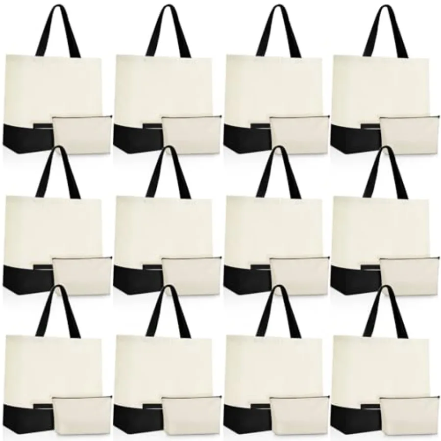 Sanwuta 24 Pcs Canvas Tote Bags Bulk 18.5" Cotton Cosmetic Bags Reusable Shopping Tote with Handles
Sanwuta 24 Pcs Canvas Tote Bags Bulk 18.5" Cotton Cosmetic Bags Reusable Shopping Tote with Handles