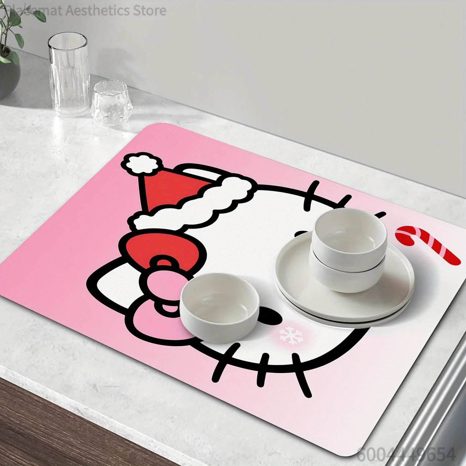1pc Hello Kitty with Santa Hat and Candy Cane. Kitchen Drying Mat - Washable, Absorbent, Heat-Resistant Countertop Protector & T
1pc Hello Kitty with Santa Hat and Candy Cane. Kitchen Drying Mat - Washable, Absorbent, Heat-Resistant Countertop Protector & T
