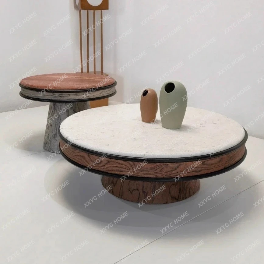 Lminimalist round solid wood combination coffee table old money wind size round coffee table short coffee table
Lminimalist round solid wood combination coffee table old money wind size round coffee table short coffee table