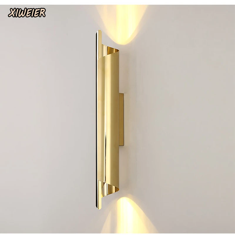 Nordic designer stainless steel gold art wall lamp Post modern bedside bedroom wall lamp Restaurant aisle lamp
Nordic designer stainless steel gold art wall lamp Post modern bedside bedroom wall lamp Restaurant aisle lamp
