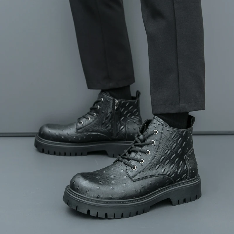 Мужские сапоги для верховой езды, осень/зима 2021, новые уличные короткие сапоги, мужская обувь на толстой подошве, рабочие ботинки, универсальные туфли с высоким берцем
Мужские сапоги для верховой езды, осень/зима 2021, новые уличные короткие сапоги, мужская обувь на толстой подошве, рабочие ботинки, универсальные туфли с высоким берцем