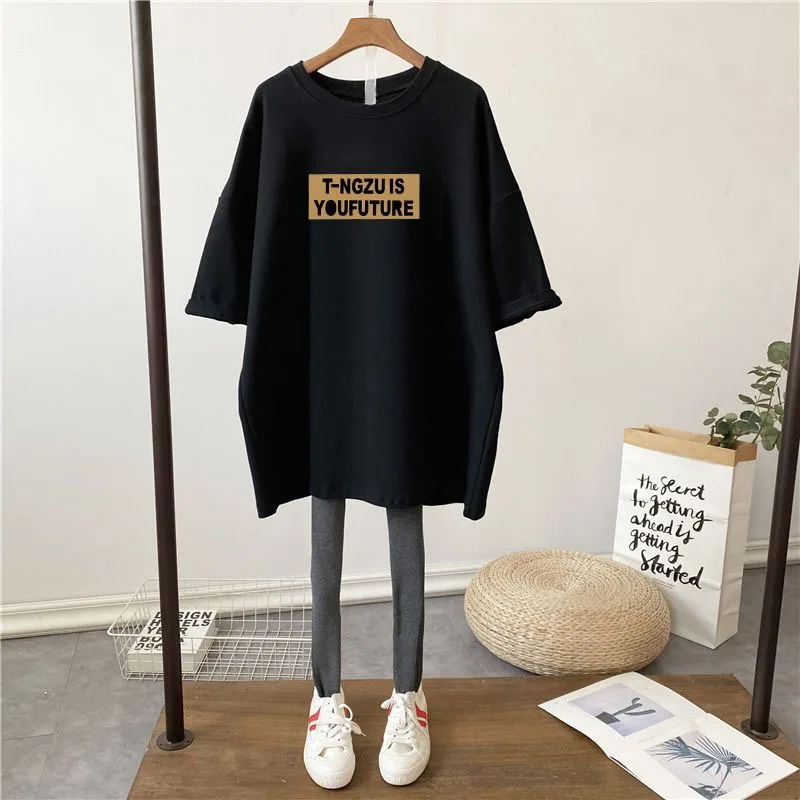 Women Clothing Fashion Loose Printing O-neck T-shirt Summer Short Sleeve Casual Pure Cotton Pullover Office Lady Young Style Top
Women Clothing Fashion Loose Printing O-neck T-shirt Summer Short Sleeve Casual Pure Cotton Pullover Office Lady Young Style Top