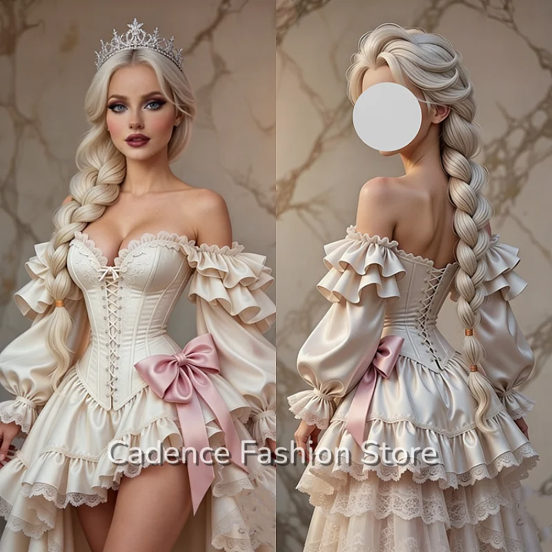 Vintage 18th Ball Gown Victorian Corset Ruffled Puff Skirt Prom Dress Masquerade Ball Evening Dresses Customized
Vintage 18th Ball Gown Victorian Corset Ruffled Puff Skirt Prom Dress Masquerade Ball Evening Dresses Customized