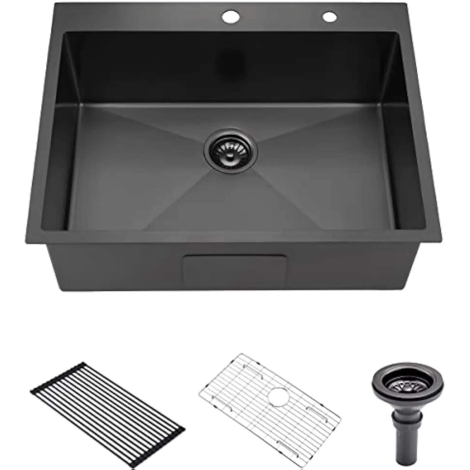 25 Черная кухонная мойка Luckyhorse, 25X22X10 дюймов, 16 калибров, нано-черная кухонная мойка из нержавеющей стали с верхним креплением и одной чашей
25 Черная кухонная мойка Luckyhorse, 25X22X10 дюймов, 16 калибров, нано-черная кухонная мойка из нержавеющей стали с верхним креплением и одной чашей