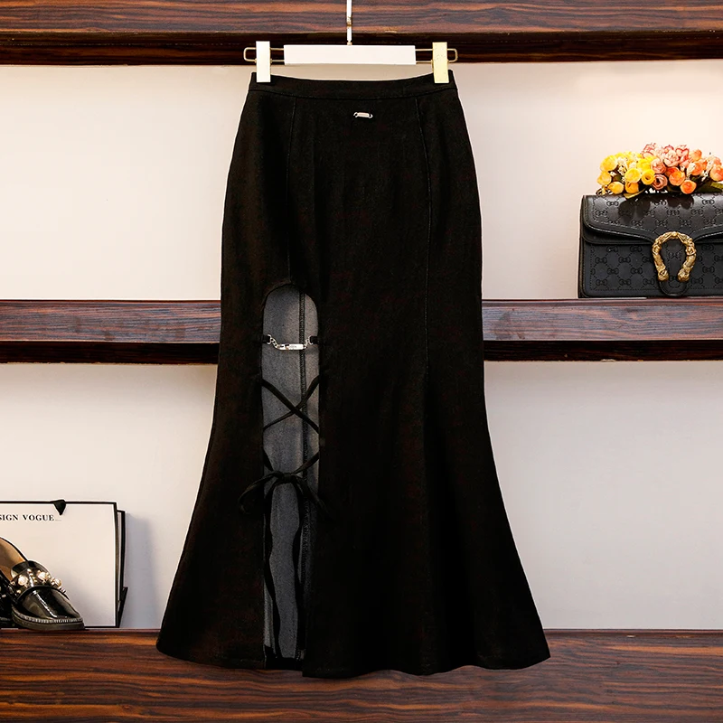 High Street Women's Sexy High Split Skirt Black Casual Summer Autumn High-waisted Midi Long Skirt Woman Skirts Ladies 2022
High Street Women's Sexy High Split Skirt Black Casual Summer Autumn High-waisted Midi Long Skirt Woman Skirts Ladies 2022
