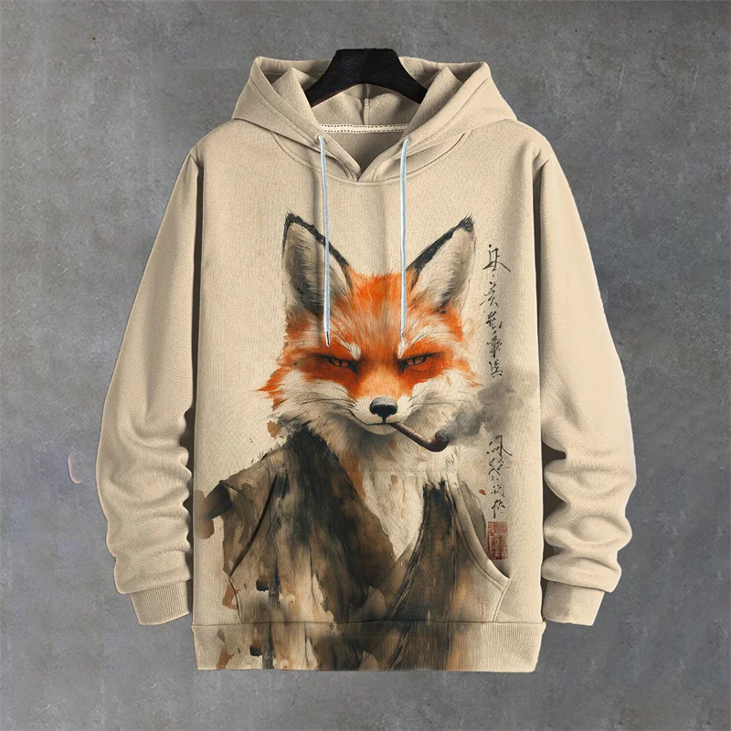 Fashion Cartoon Animal Pattern Men's Hoodies 3D Print Fox Cats Graphic Long Sleeve Hooded Pullover Loose Casual Comfortable Tops
Fashion Cartoon Animal Pattern Men's Hoodies 3D Print Fox Cats Graphic Long Sleeve Hooded Pullover Loose Casual Comfortable Tops