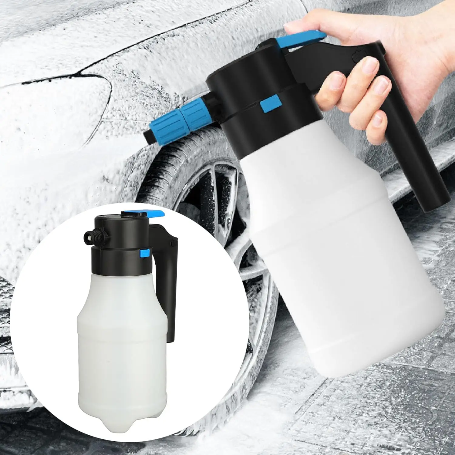 1.5L Electric Foam Sprayer Car Wash High Pressure Washer Water Gun Snow Foam Cannon for Car Home Garden Detailing Car Cleaning
1.5L Electric Foam Sprayer Car Wash High Pressure Washer Water Gun Snow Foam Cannon for Car Home Garden Detailing Car Cleaning