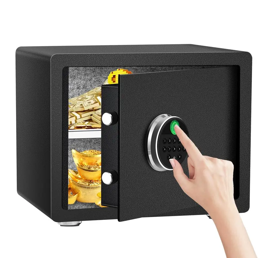 Biometric Fingerprint Safe Box with Digital Keypad, Security Safe for Home, Office and Hotel 1.2 Cubic Feet
Biometric Fingerprint Safe Box with Digital Keypad, Security Safe for Home, Office and Hotel 1.2 Cubic Feet
