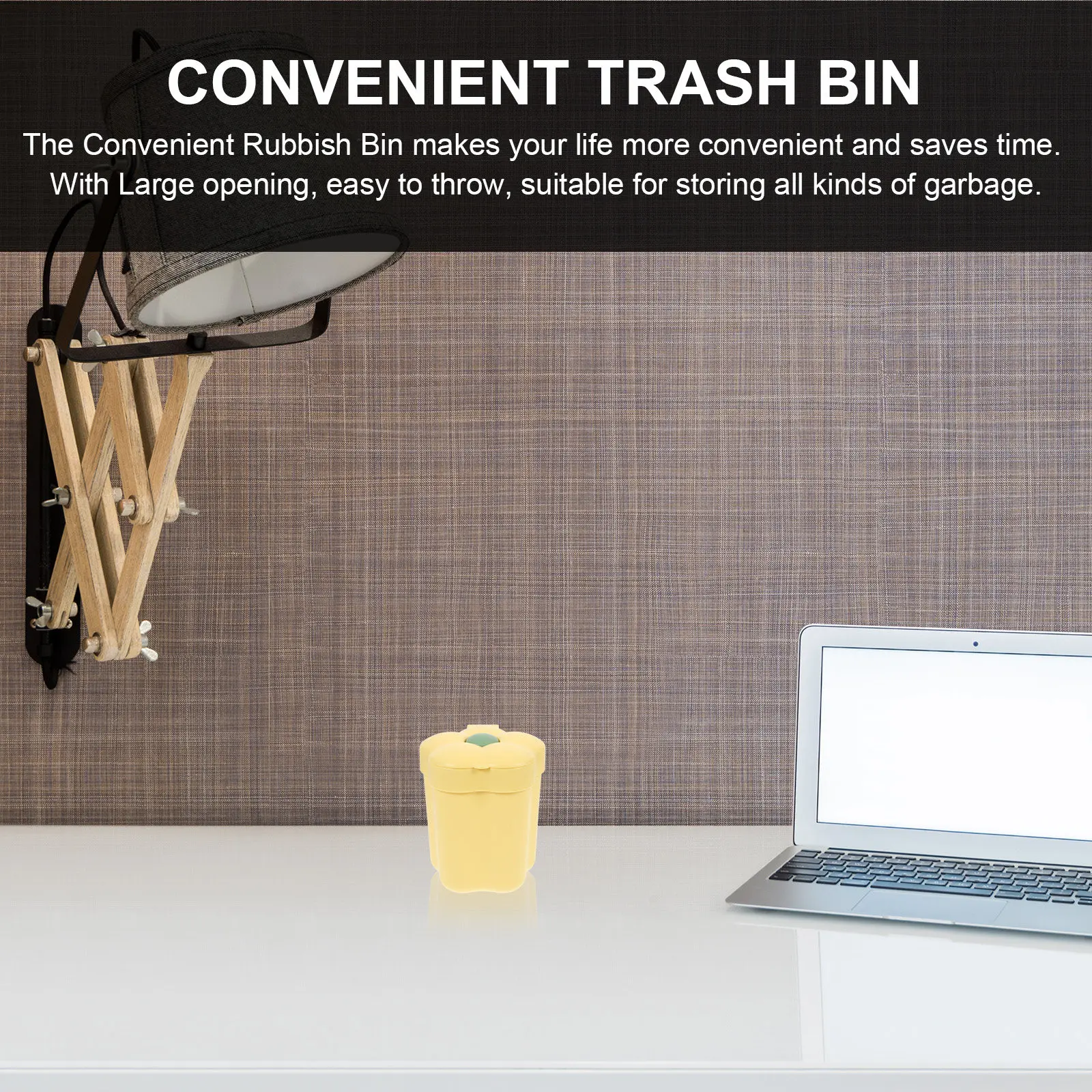 Desktop Trash Bin Small Plastic Wastebasket with Lid for Office Study Room Bathroom Kitchen Bedroom Home Decorative Convenient
Desktop Trash Bin Small Plastic Wastebasket with Lid for Office Study Room Bathroom Kitchen Bedroom Home Decorative Convenient