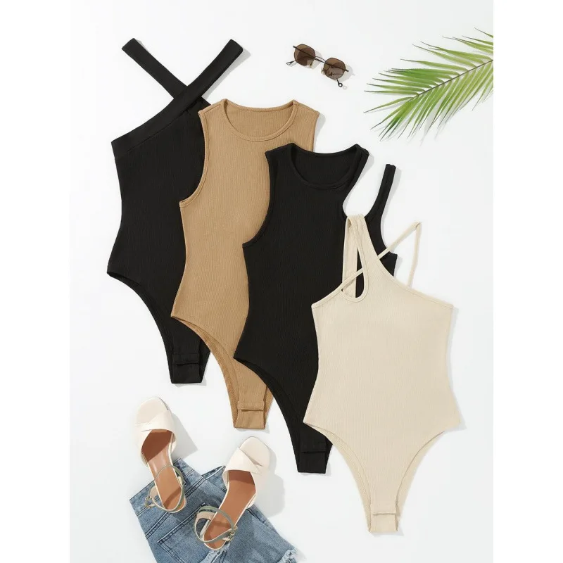 Low-Waist Ribbed Tight Bodysuit Short-Sleeve Low-Waist One-Piece Suit Low-Waist Jumpsuit Women's Lingerie Body Suit
Low-Waist Ribbed Tight Bodysuit Short-Sleeve Low-Waist One-Piece Suit Low-Waist Jumpsuit Women's Lingerie Body Suit