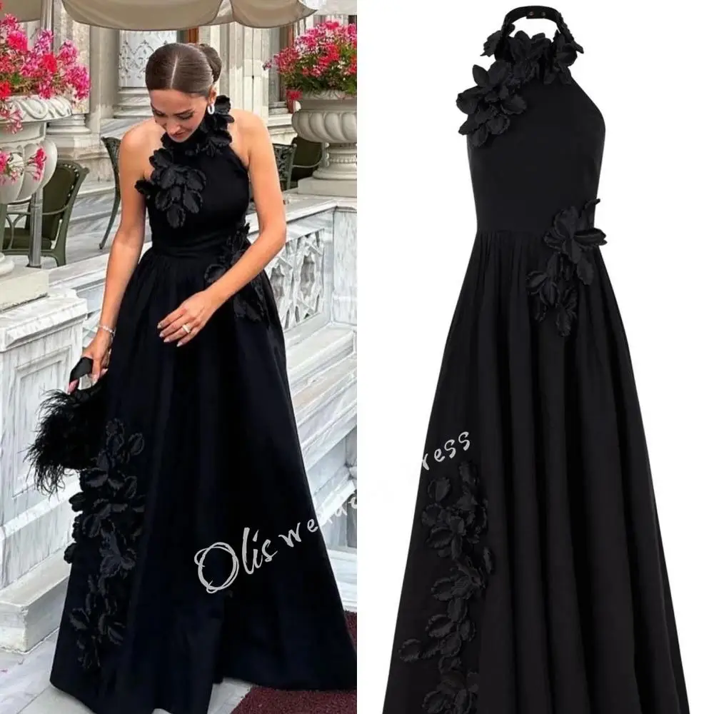 customized High Quality Exquisite Halter A-line Flowers Floor-Length Satin Bespoke Occasion Dresses Evening2025
customized High Quality Exquisite Halter A-line Flowers Floor-Length Satin Bespoke Occasion Dresses Evening2025