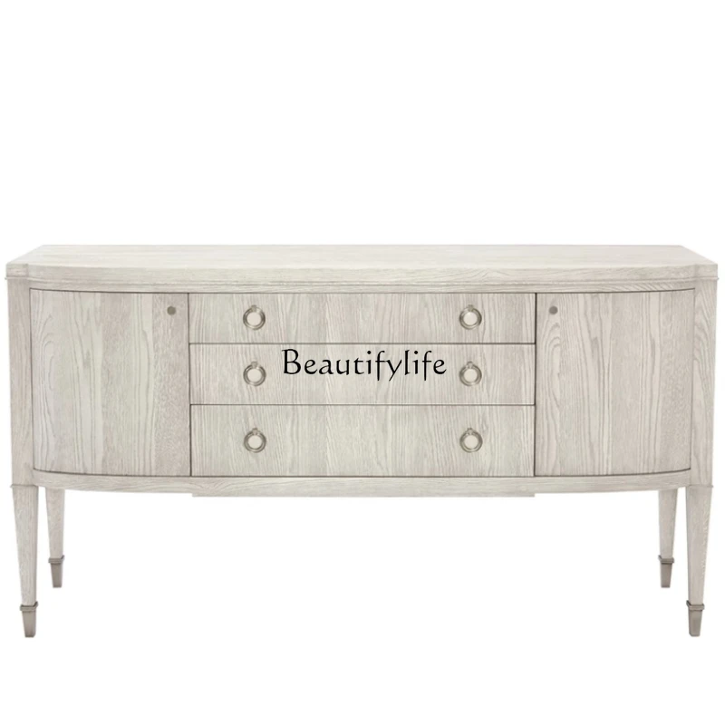 American light luxury solid wood dining side cabinet retro old entrance simple living room locker
American light luxury solid wood dining side cabinet retro old entrance simple living room locker