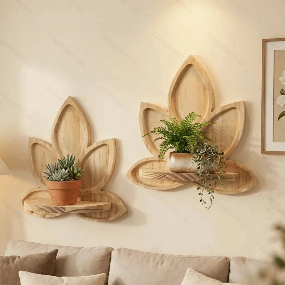 Modern Wooden Lotus Shaped Storage Rack Wall Mounted Nordic Style Lotus Floating Shelf Decorative Wall Succulent Rack Entryway
Modern Wooden Lotus Shaped Storage Rack Wall Mounted Nordic Style Lotus Floating Shelf Decorative Wall Succulent Rack Entryway