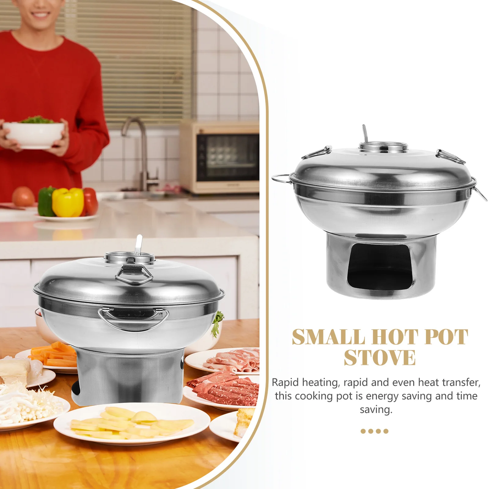 Portable 20cm Stainless Steel Hot Pot Thickened Alcohol Stove Household Kitchen Cookware Outdoor Camping Durable
Portable 20cm Stainless Steel Hot Pot Thickened Alcohol Stove Household Kitchen Cookware Outdoor Camping Durable