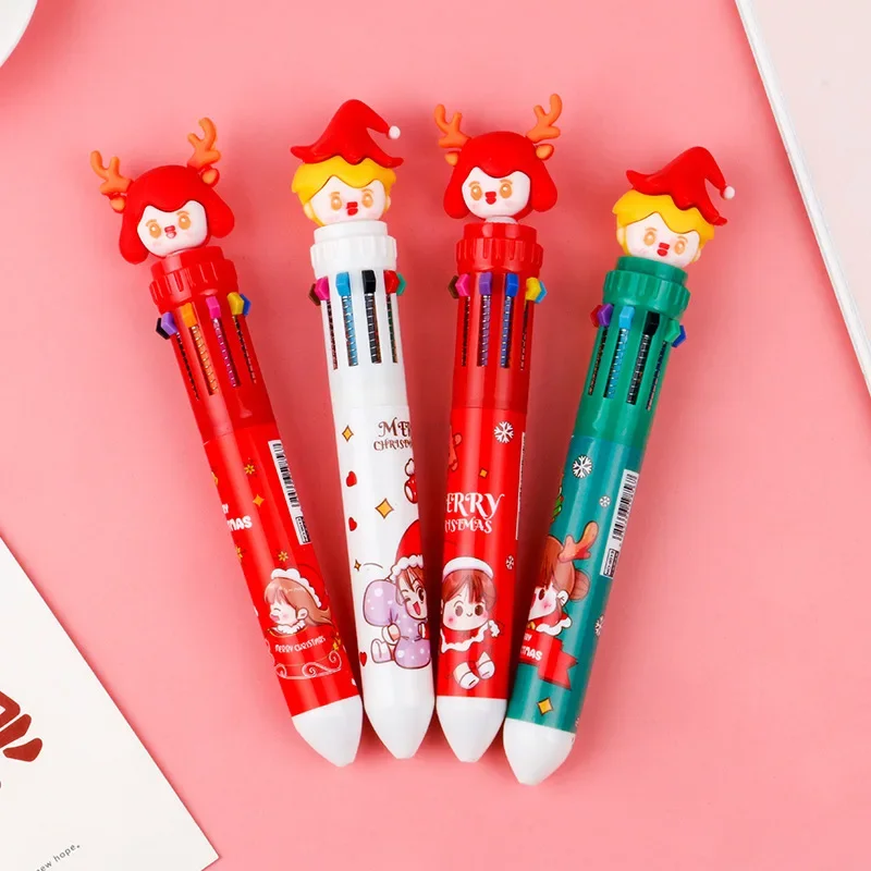 24Pcs creative cartoon head Christmas multi-color ballpoint pen, Christmas cute stationery office supplies
24Pcs creative cartoon head Christmas multi-color ballpoint pen, Christmas cute stationery office supplies