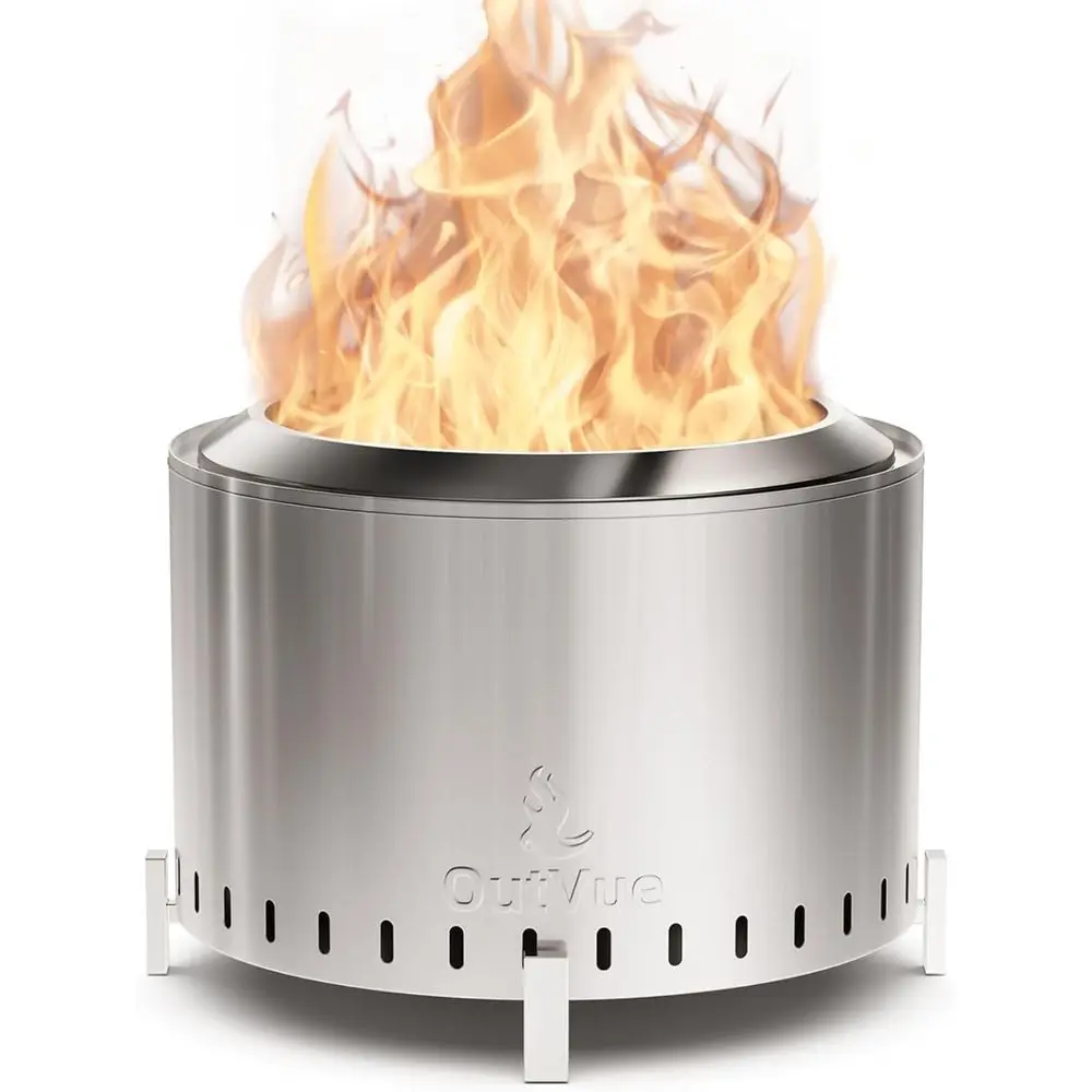 22 inch StainlSteel Smokelire Pit, Outdoor Smokelirt, Wood Burning ire Pits or Camping, Bonire, Low Smoke irt or Outside (Veal H
22 inch StainlSteel Smokelire Pit, Outdoor Smokelirt, Wood Burning ire Pits or Camping, Bonire, Low Smoke irt or Outside (Veal H