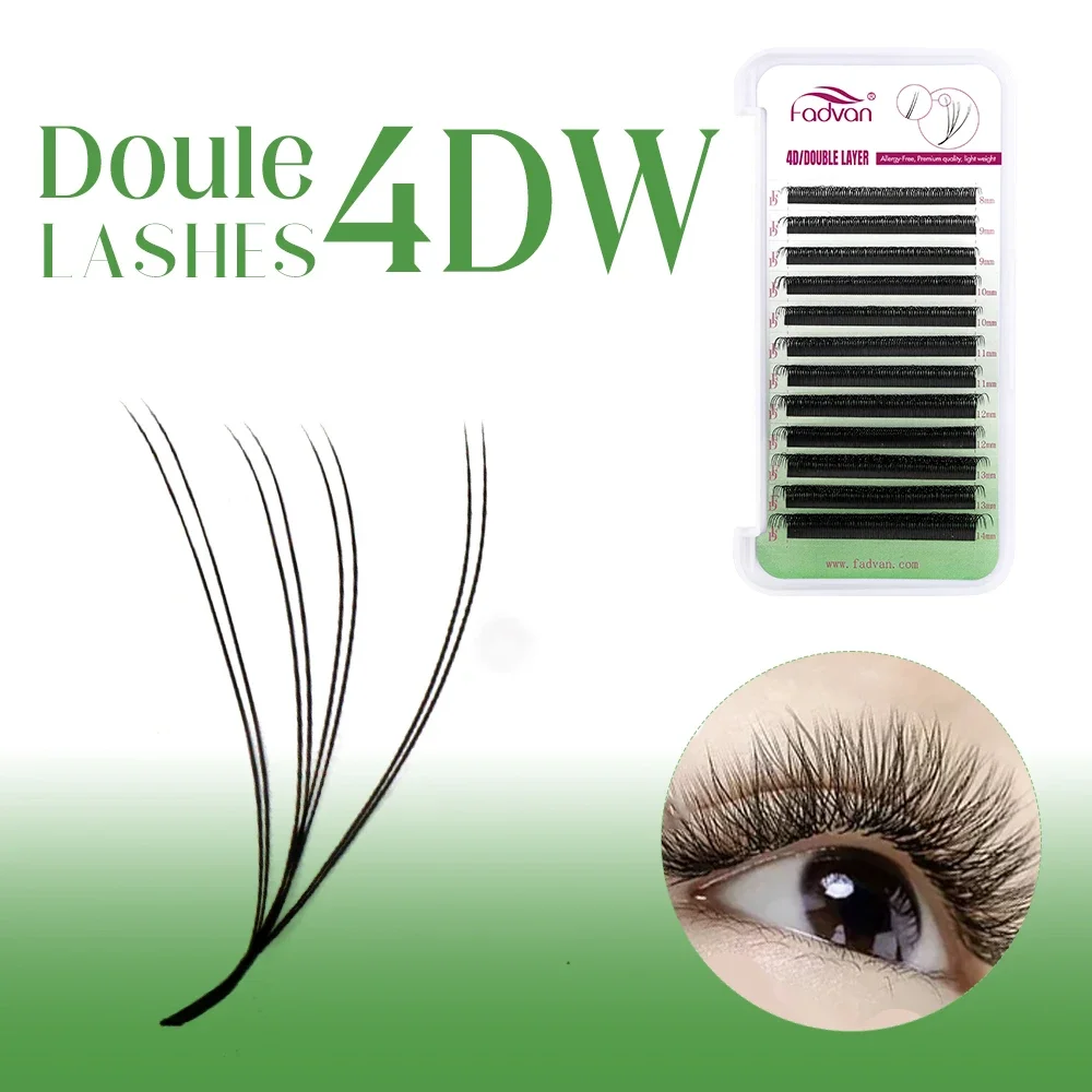 FADVAN 8D W Double Layers 4D W Shape Lashes Extension C/D Natural Soft Volume Fan Lash 0.07 C/D Curl Premade Fax Mink Eyelashes
FADVAN 8D W Double Layers 4D W Shape Lashes Extension C/D Natural Soft Volume Fan Lash 0.07 C/D Curl Premade Fax Mink Eyelashes