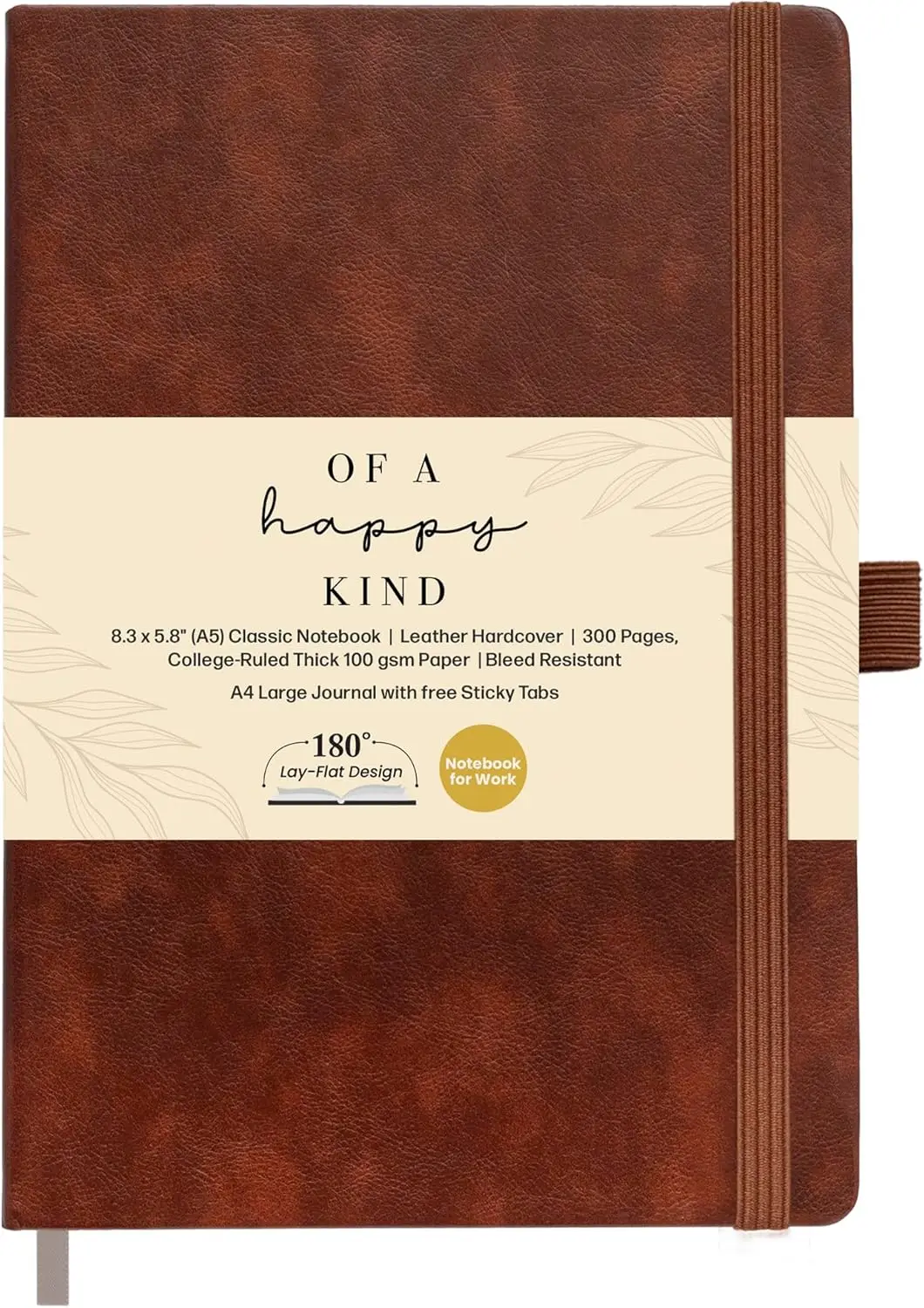 A5 Lined Leather Journal Notebook with Thick 300 Pages for Writing and Journaling, Brown Hardcover 5.8x8.3"
A5 Lined Leather Journal Notebook with Thick 300 Pages for Writing and Journaling, Brown Hardcover 5.8x8.3"